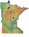 Twin Cities Metro Area on Minnesota Map